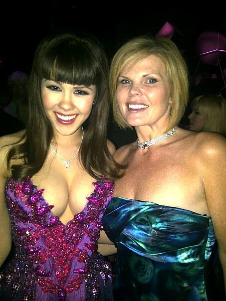 Lisa Stiles with Claire Sinclair - 2011 Playmate of the Year at the Playboy Awards Ceremony