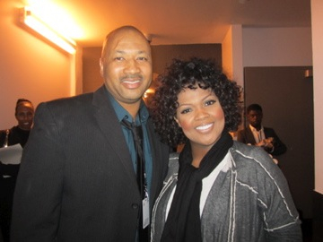 Alex Al with the incredible Gospel vocalist, Cece Winans after performance.