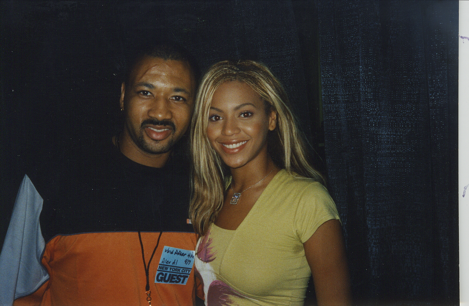 Alex Al and Beyonce preparing for Michael Jackson's 30th Anniversary live show at Madison Square Garden.