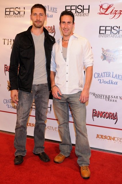 Adam William Ward and close friend Joshua Fredric Smith walk the red carpet at the 