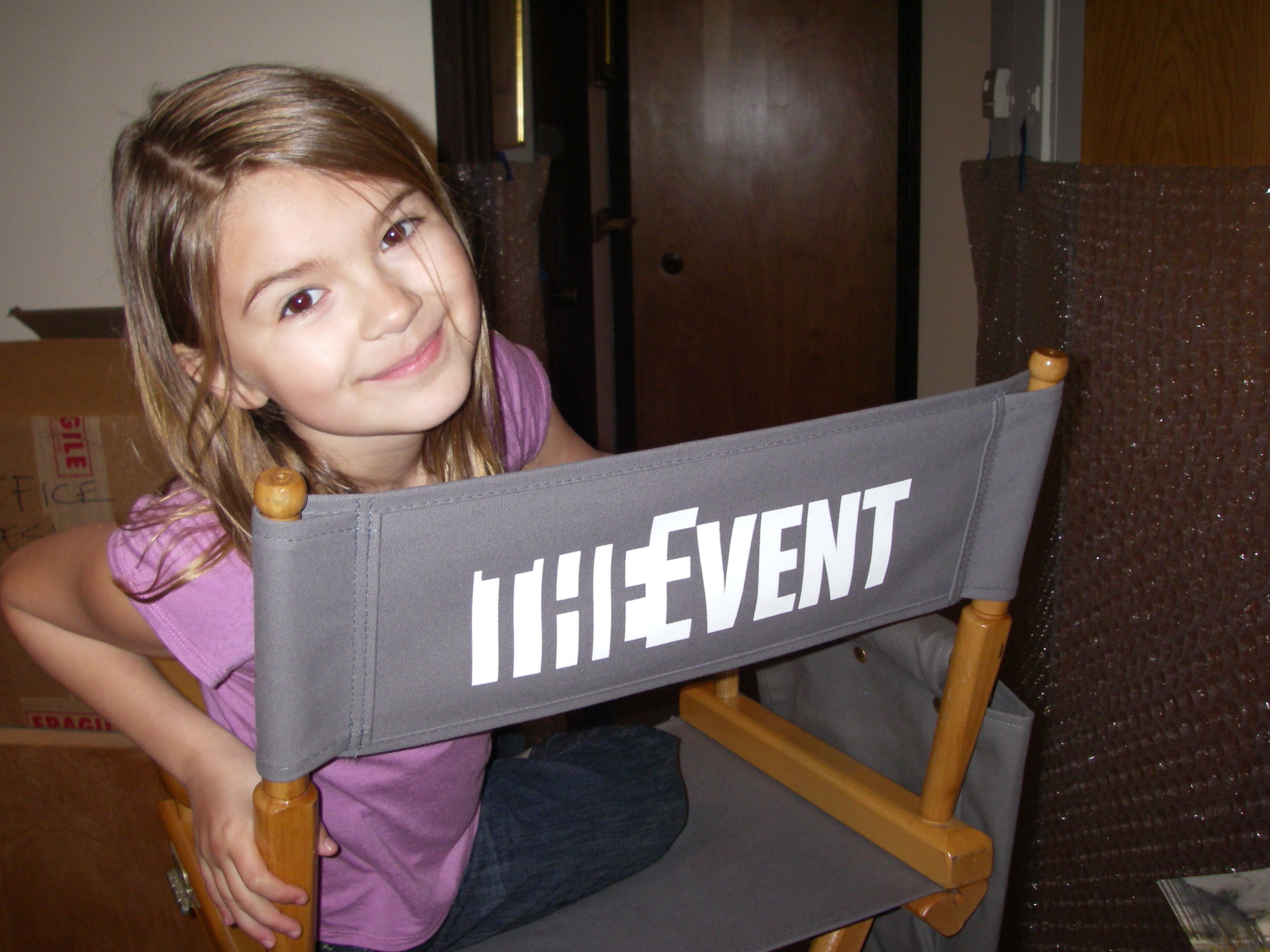 Anna on the set of 