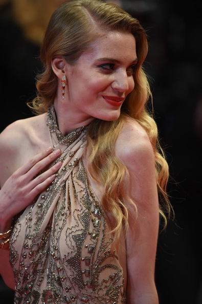 Clara Pasieka on the red carpet at the Cannes Film Festival for the World Premiere of Maps to the Stars