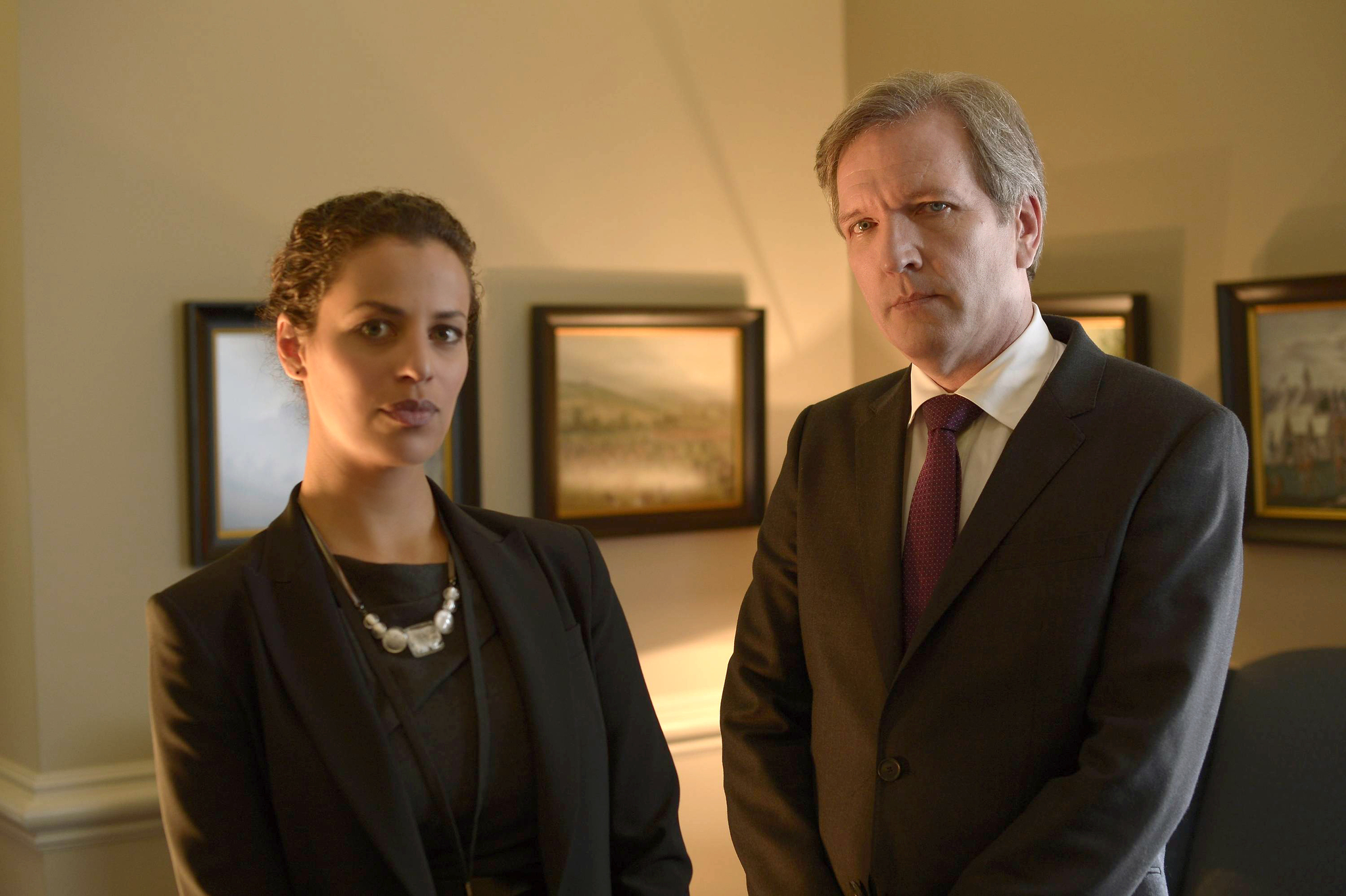 Still of Martin Donovan and Athena Karkanis in The Lottery (2014)