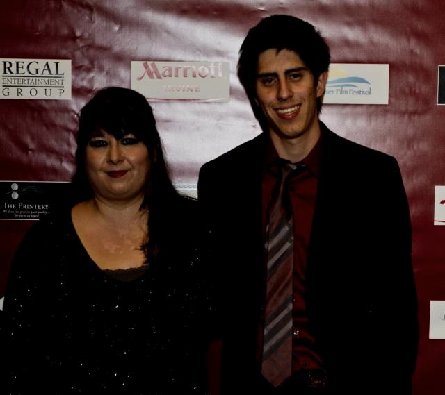 Addison Sandoval with his mother, Irma Sandoval, at the 2012 Silent River International Film Festival.