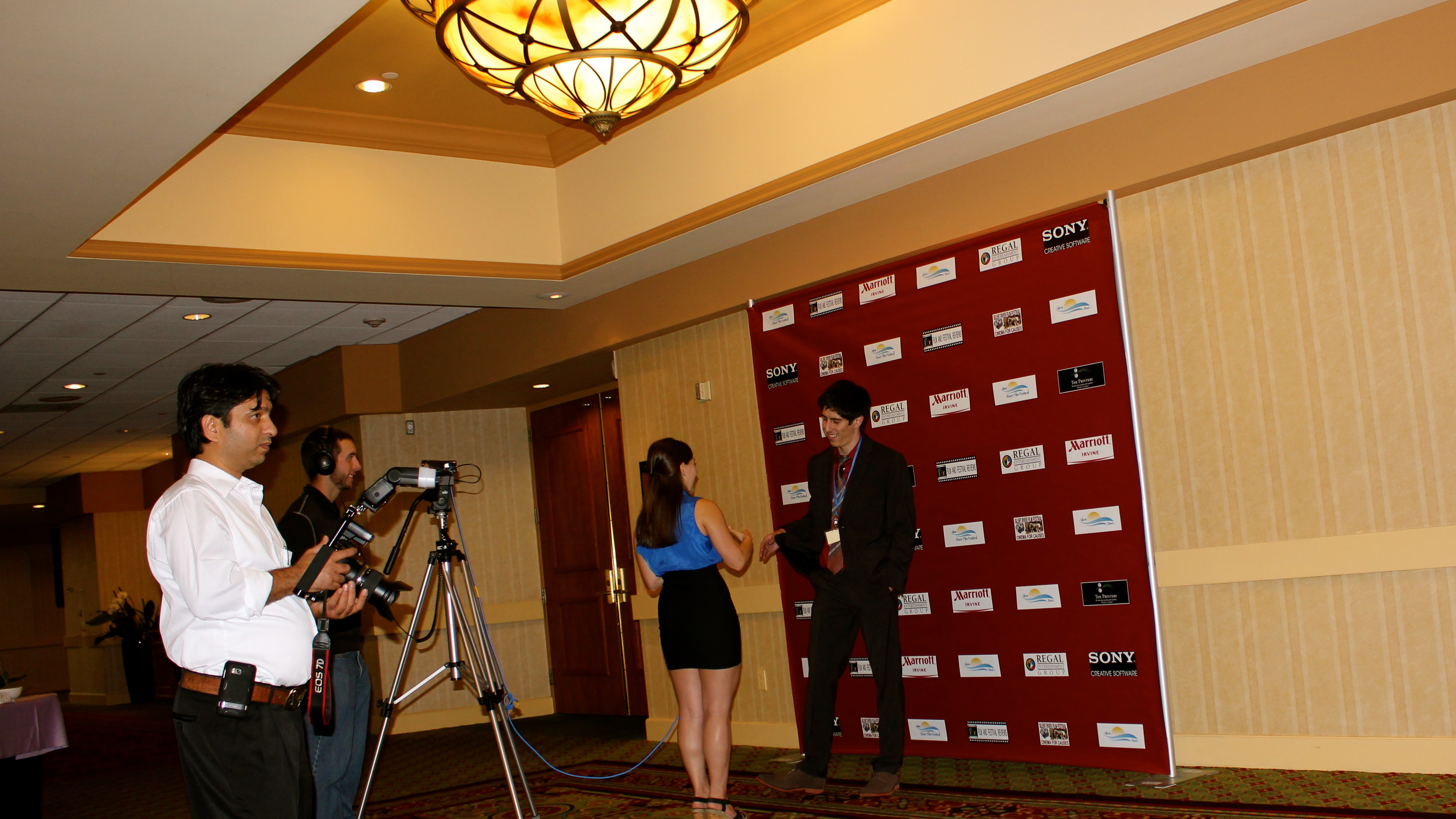 Addison Sandoval being interviewed at the 2012 Silent River International Film Festival.