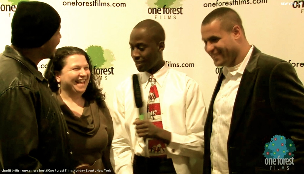 Charlii' British accent is making the ladies laugh @OneForestFilms red carpet Holiday Event, NYC https://www.youtube.com/watch?v=mTS8kh2Zkh0&list=PLDA9E3F7F31636E49&index=1 #charliiTV