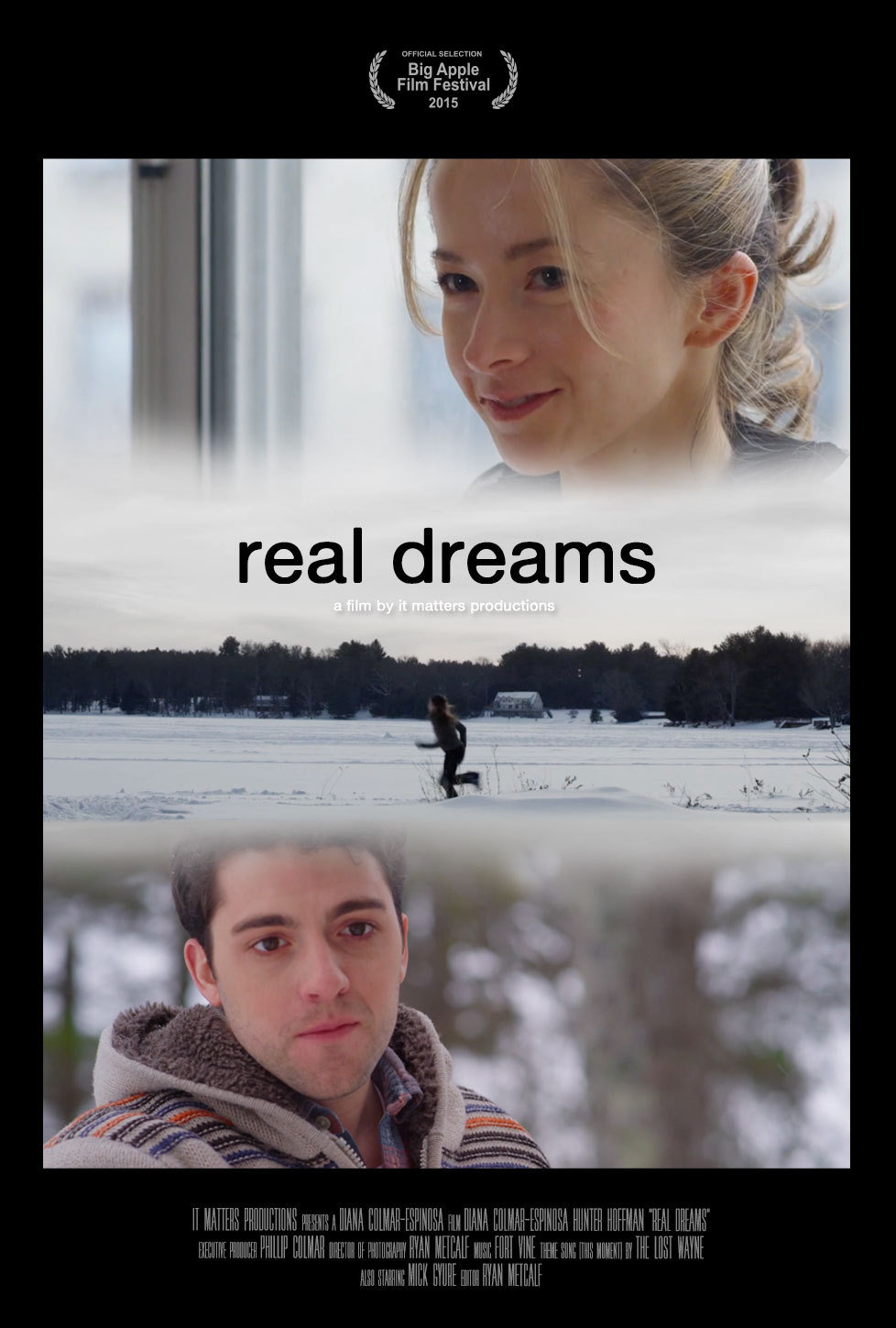 Mick Gyure, Hunter Hoffman and Diana Colmar-Espinosa in Real Dreams (2015)