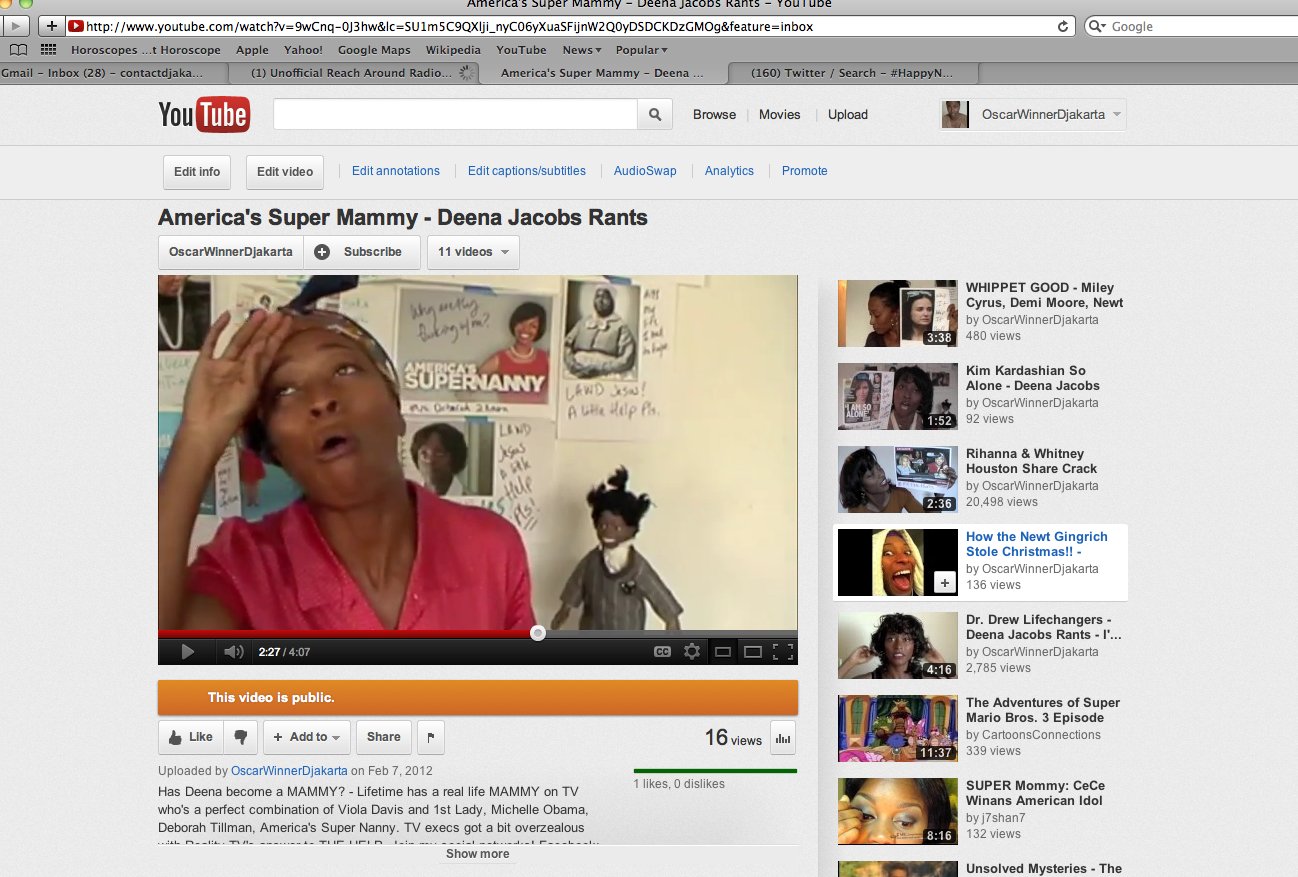 AMERICA'S SUPER MAMMY: Djakarta as Super Mammy on YouTube (Search TOPIC: DEENA JACOBS RANTS)