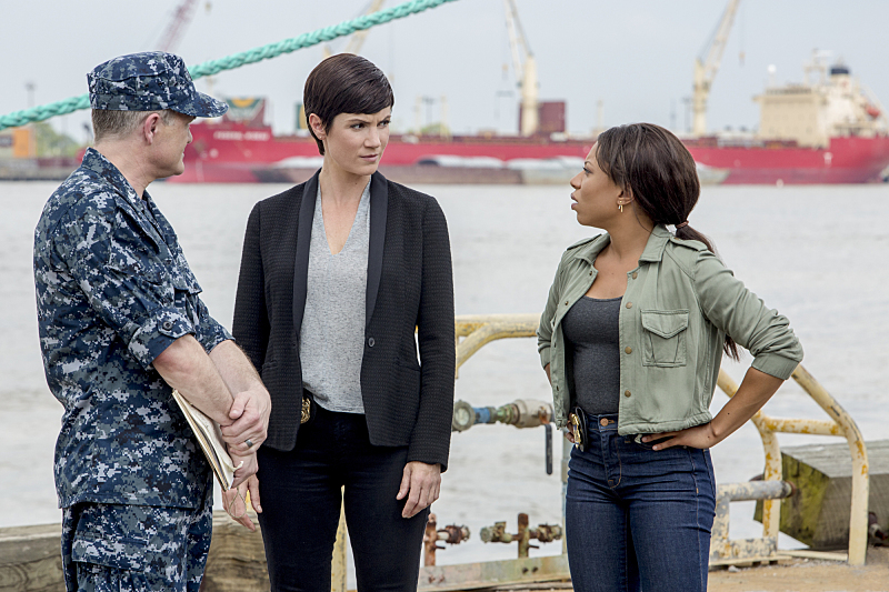 Still of Brett Baker, Zoe McLellan and Shalita Grant in NCIS: New Orleans (2014)