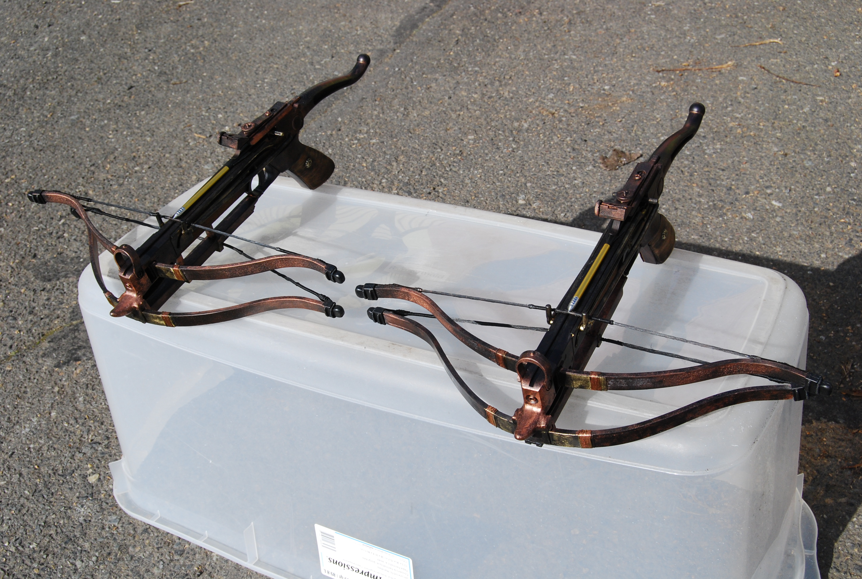 Matching crossbows created for the hit NBC television series - Grimm.