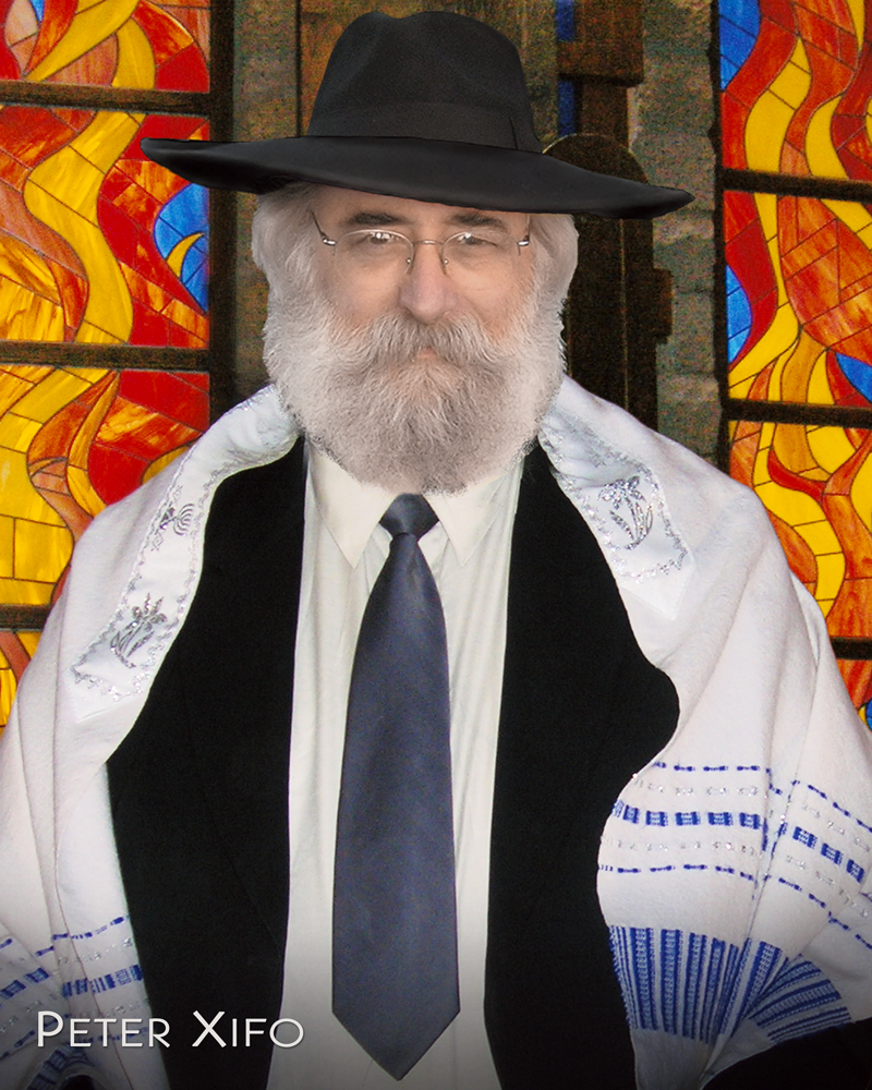 Peter Xifo - as an Orthodox Rabbi. Just one of the many characters he has played on Film, Television, on Stage and in Commercials.