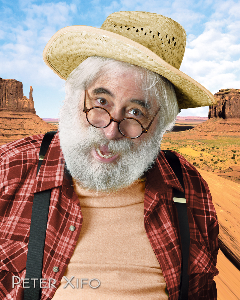 Peter Xifo - as a Prospector. Just one of the many characters he has played on Film, Television, on Stage and in Commercials.
