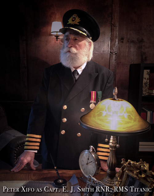 Peter Xifo as Capt. E. J. Smith, RNR of RMS Titanic in the docudrama 