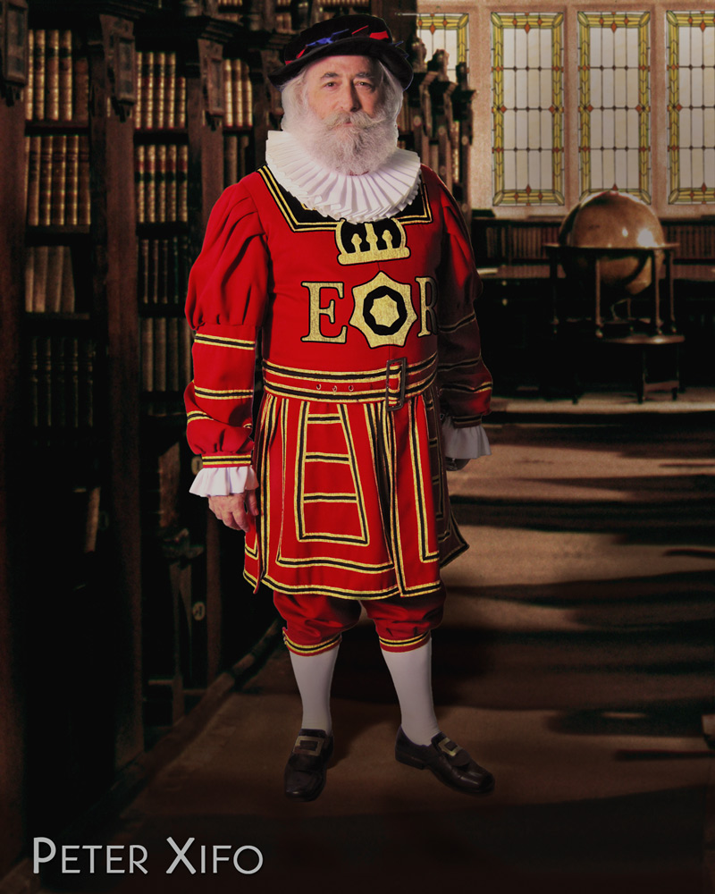 Peter Xifo - as a Beefeater. Just one of the many characters he has played on Film, Television, on Stage and in Commercials.