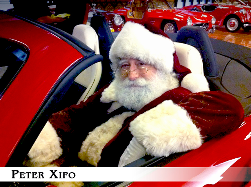 Peter Xifo as the Mercedes Benz Santa, 2011. Pete has been Mercedes' Exclusive TV Santa in the US for their holiday commercials since 2010.