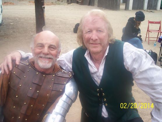Daniel D. Houy and Carmen Argenziano on set for 'Don Quixote'