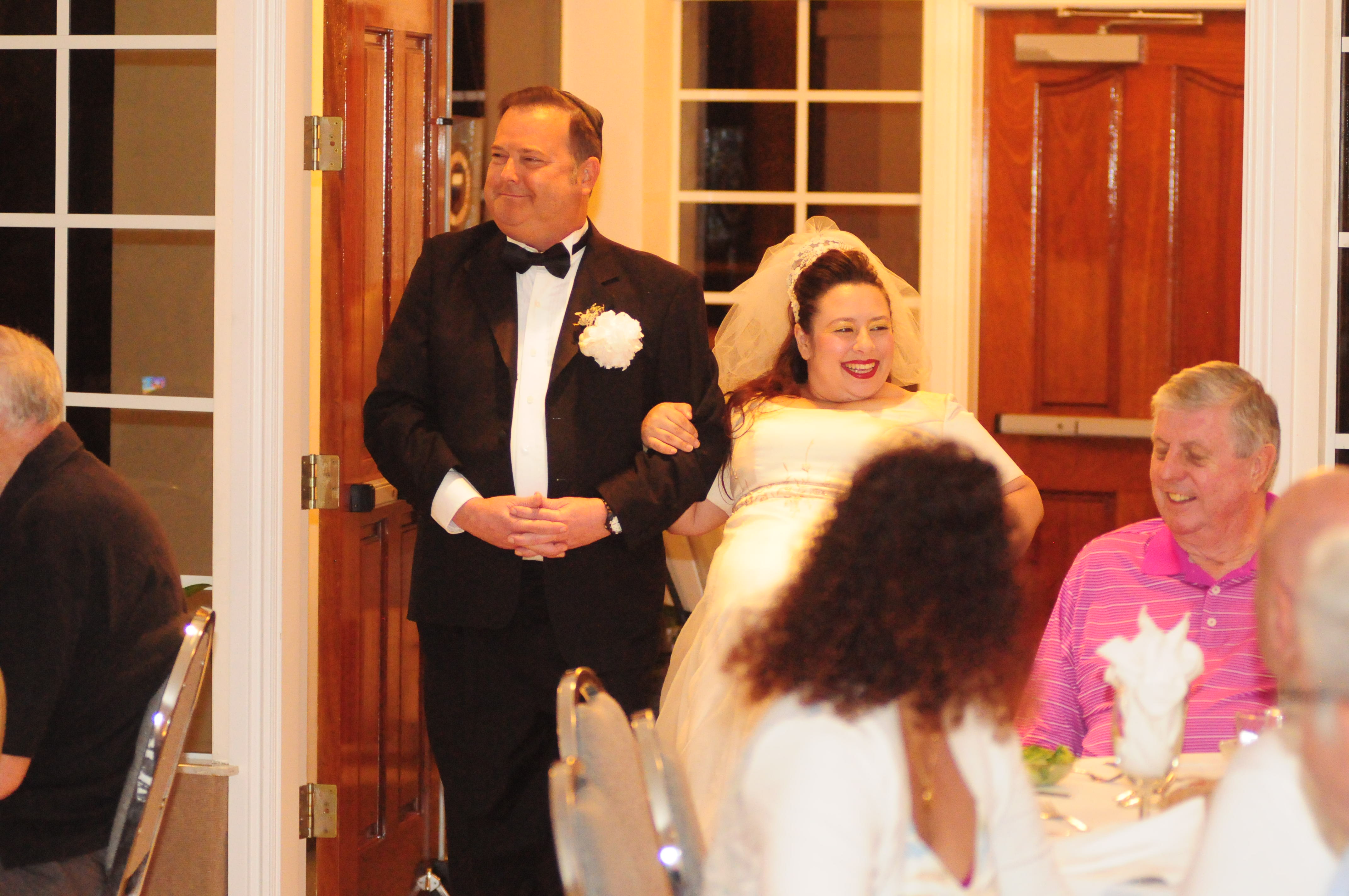 Doug La Rue giving away the bride - Jewish Italian Wedding 2014