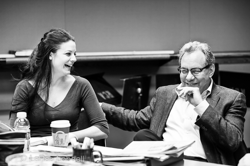 Kimberley with Lewis Black working on One Slight Hitch