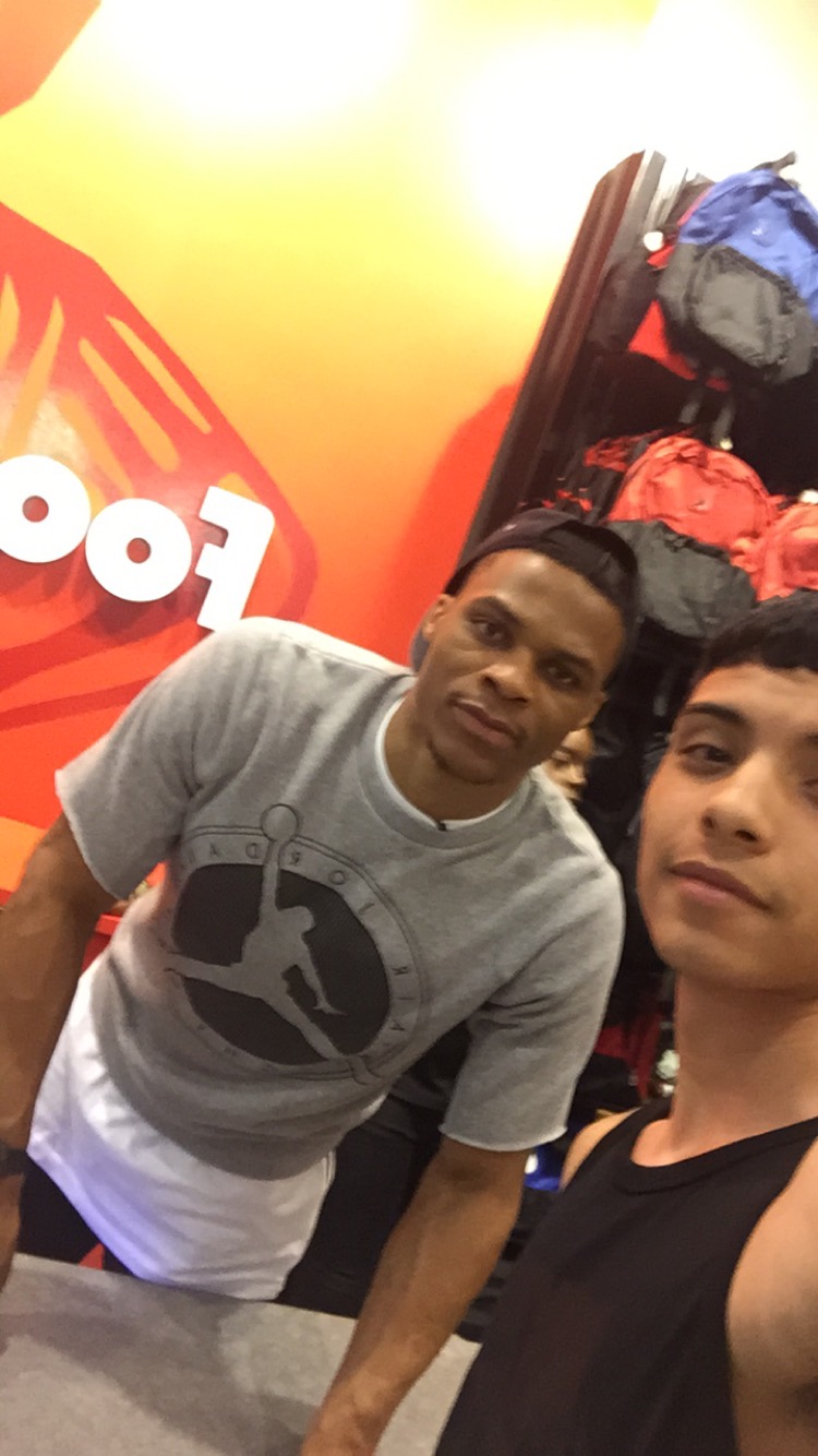 Russel Westbrook from OKC Thunder with my boy Josue Valle