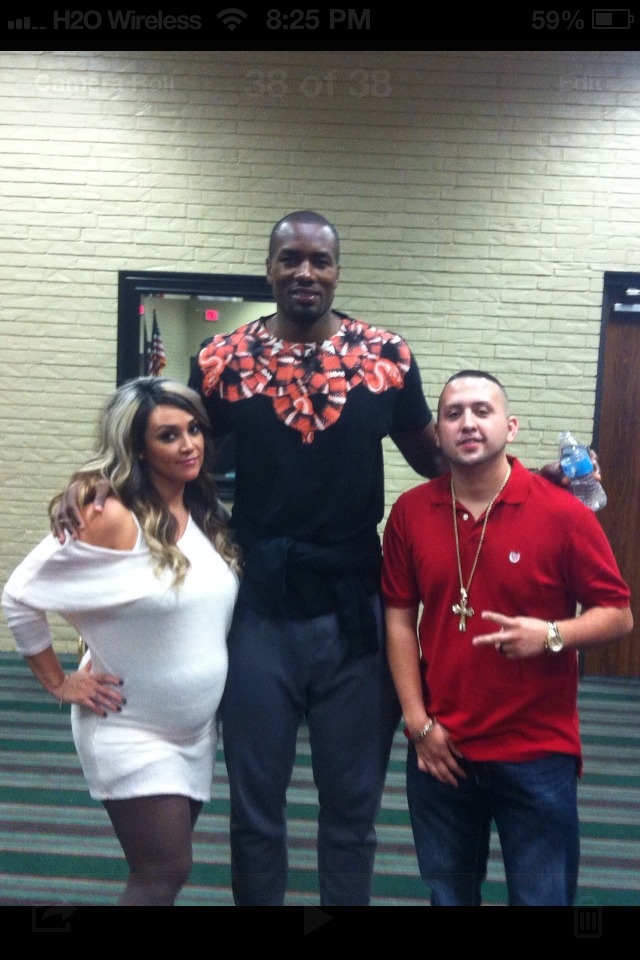 Thomas Rivas and wife Lorena Rivas with Serge Ibaka from the OKC Thunder!!!