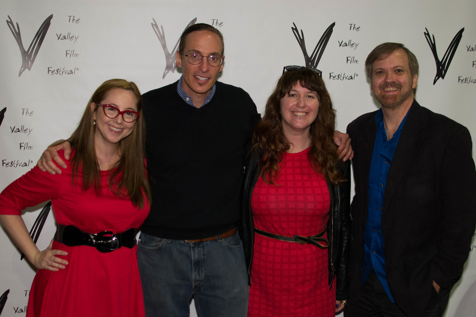 George Pappy at the Valley Film Festival with Elisabeth Fies, Amy Glickman Brown and Larry Nemecek, 14 Dec. 2014