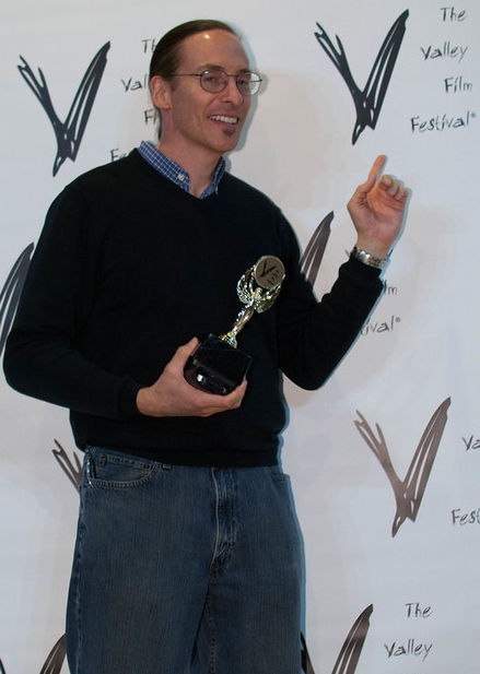 George Pappy accepts the Jury Prize for Best Documentary Feature at the Valley Film Festival, 14 Dec. 2014