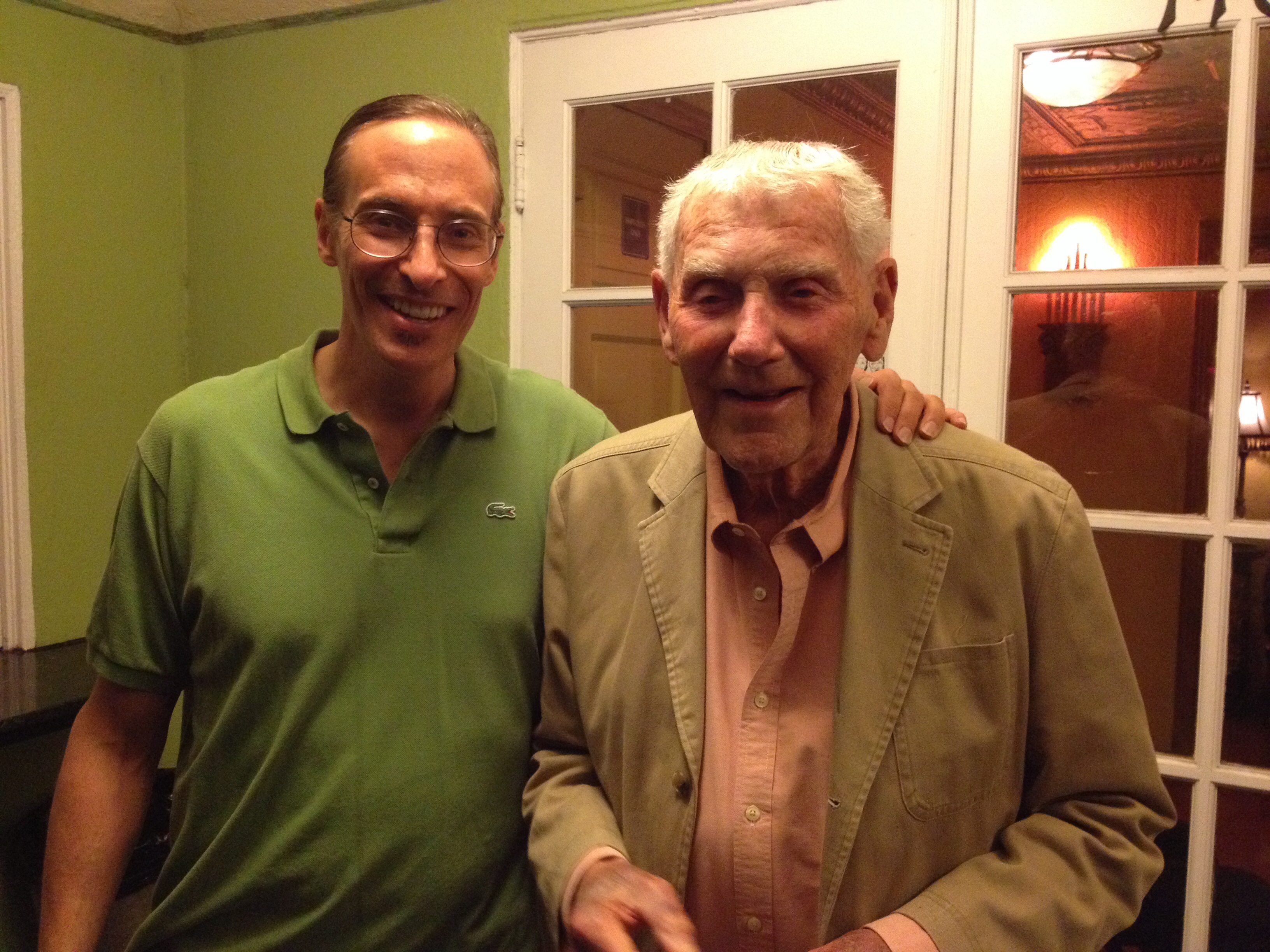 George Pappy with Producer/Director Robert Butler - 13 August 2014 screening of The Green Girl at the Old Town Music Hall in El Segundo, CA.