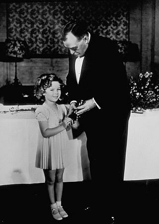 Shirley Temple at the 7th Annual Academy Awards with Irvin S. Cobb.