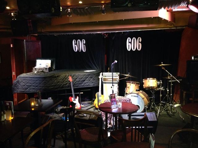 Just after the sound check at the famous 606 Club, Chelsea with Connie Lush and Blues Shouter.