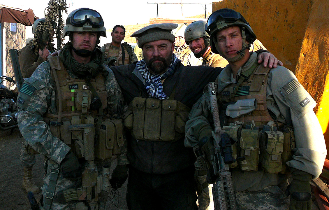 Steve Ramos, Hugh Daly and Joe Anderson on the 'Afghan' set for an 'untitled' Combat Film Productions project.