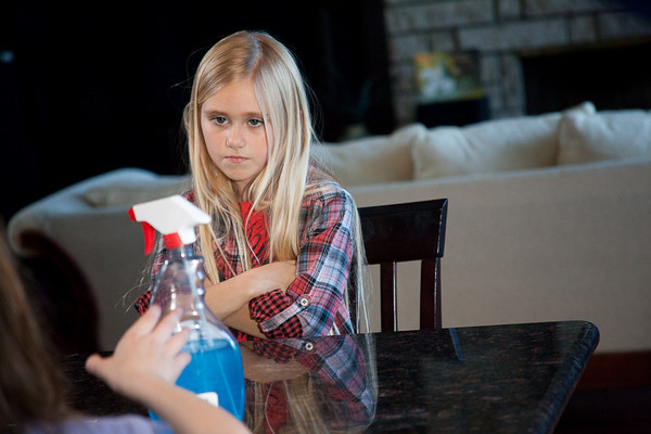 Emily on set of My Life Undecided trailer playing a neighborhood bully. Feb. 2011.