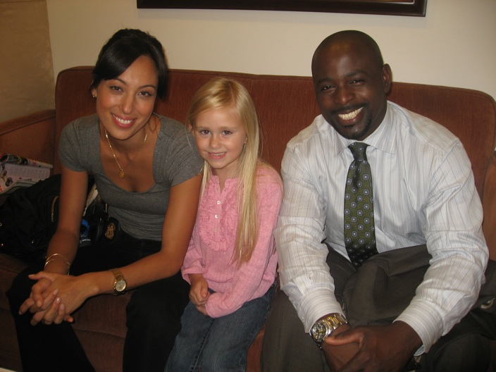 Sept. 2009, Emily on the set of Numb3rs!
