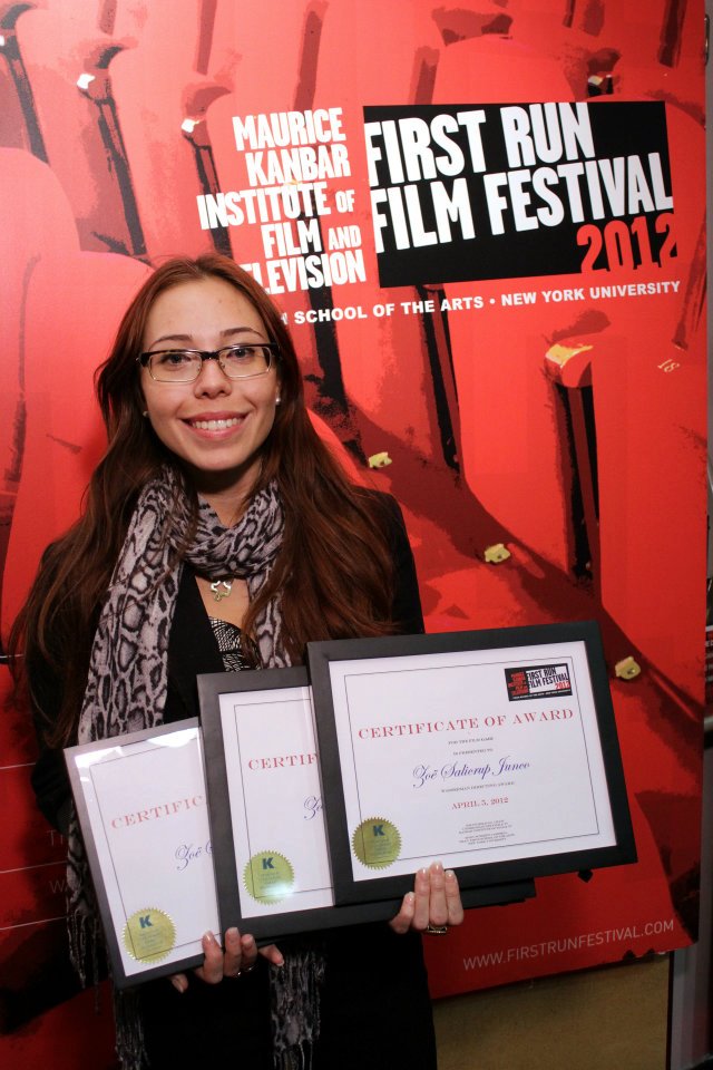 GABI picked up Best Screenwriting, Best Directing, and 2nd Film prize at New York Universitys First Run Film Festival 2012.