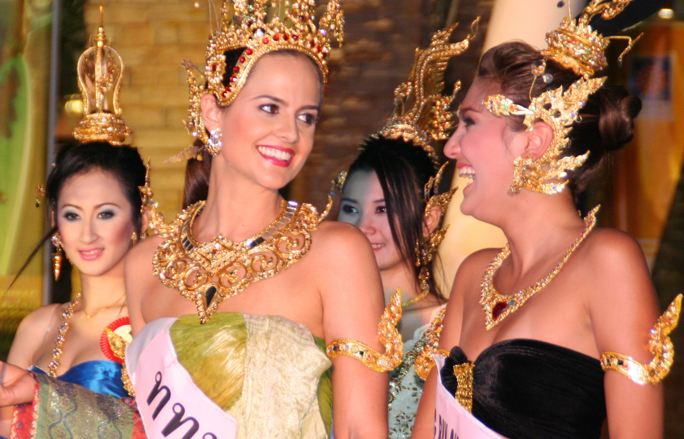 Amanda Michaels representing the Tourism Authority of Thailand in the Miss Songkran International Pageant