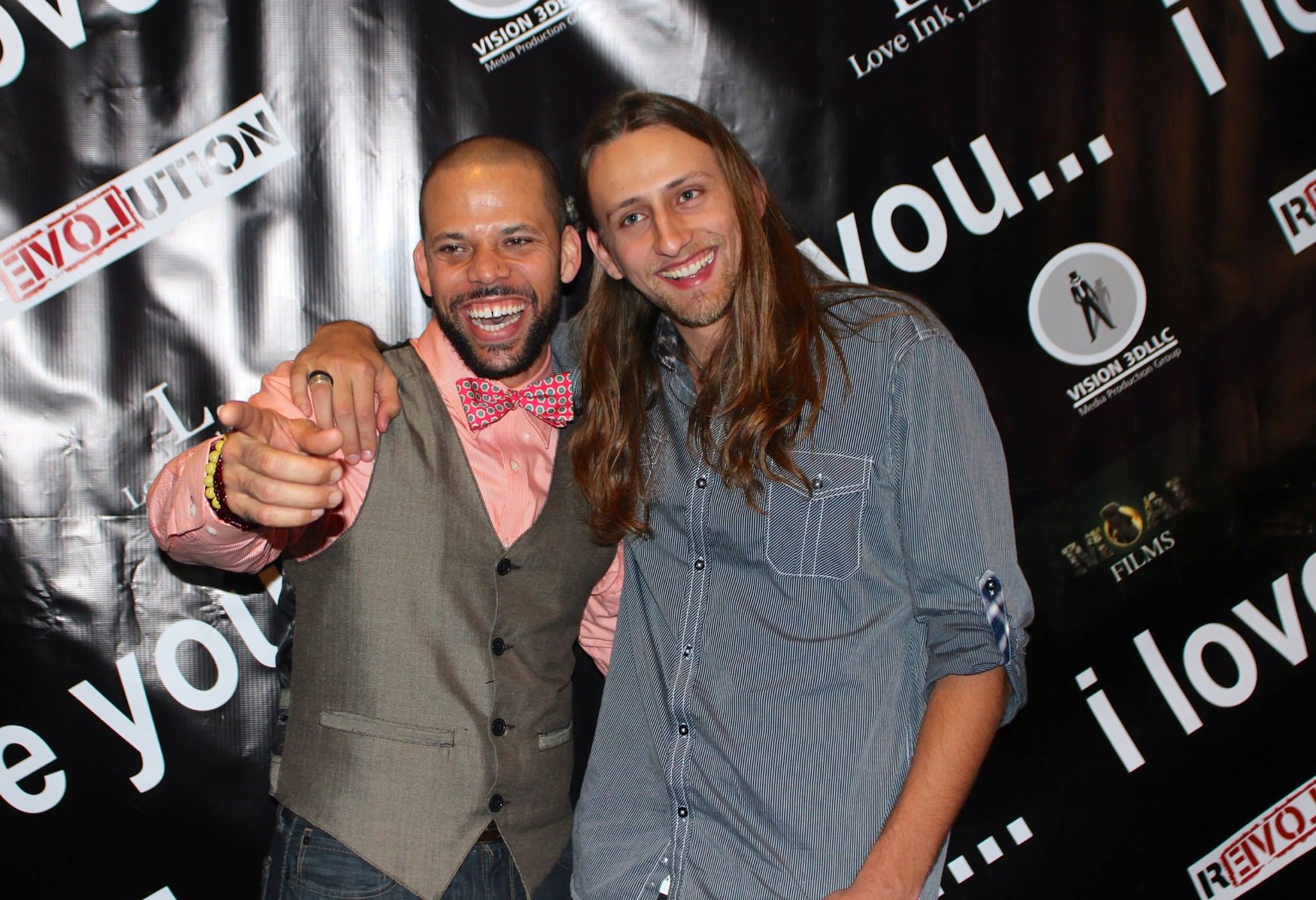 Director Lukas Colombo posing with Actor Brandon Byrd at the Feature Film Premiere of 