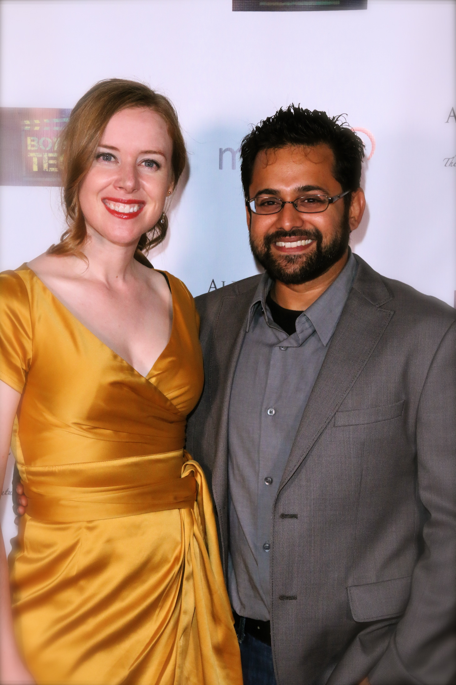 Marion Kerr and director Kevin K. Shah at the opening night of the Hollyshorts Film Festival.