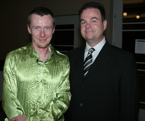 David Scotland and Randall Blaum at the World Premiere of COMPANIONISM at the Portland Art Museum, 2006