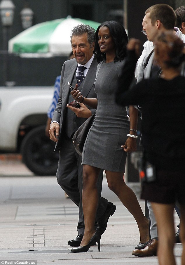 Skye P. Marshall and Al Pacino on location filming Beyond Deceit in New Orleans, LA