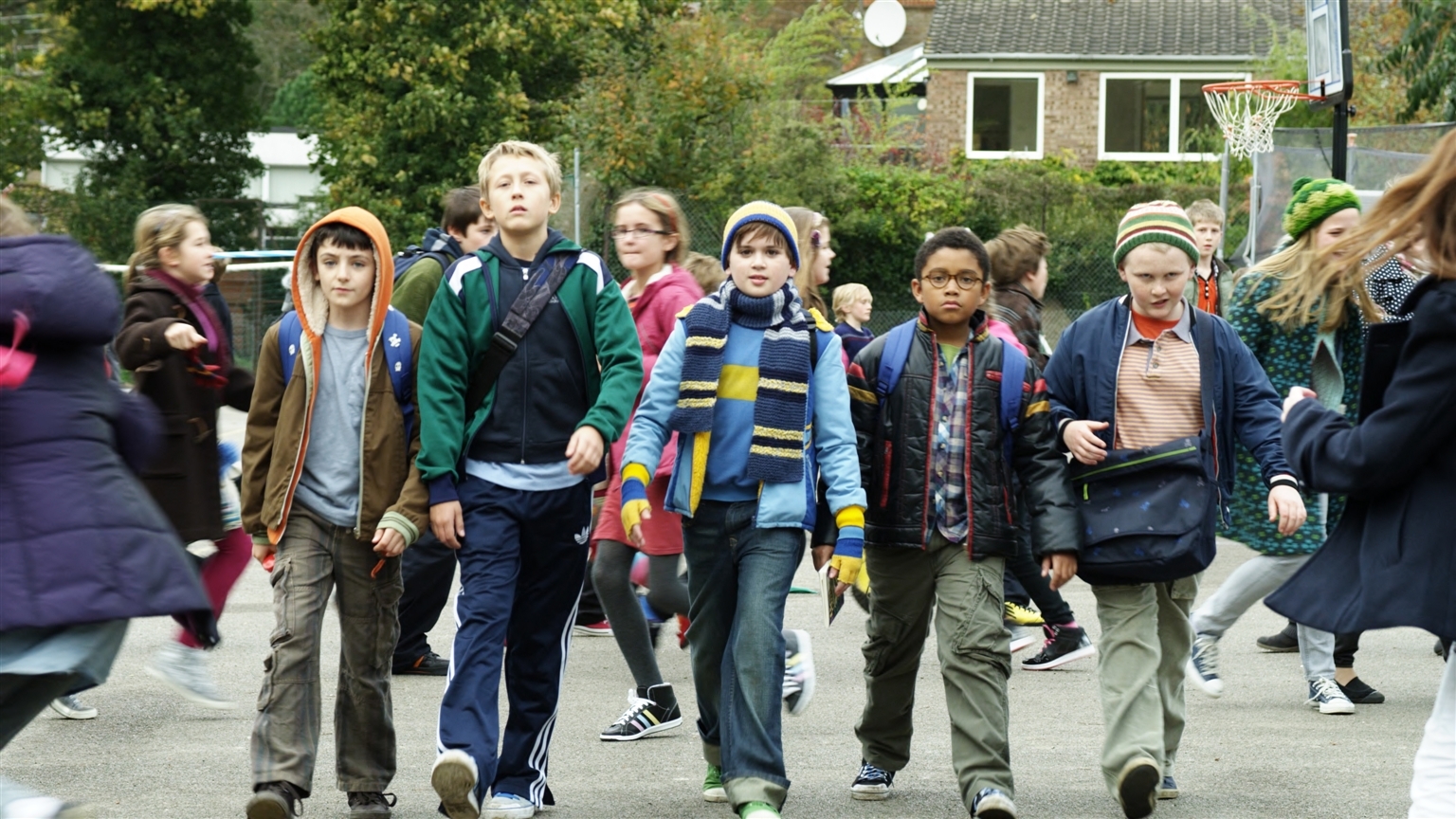 Still of Theo Stevenson and Lloyd Howells in Horrid Henry: The Movie (2011)