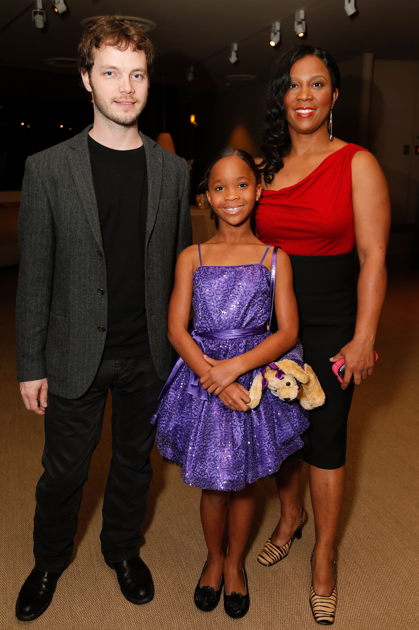 Ben Richardson, Quvenzhane Wallis and her mother, Qulyndreia Wallis