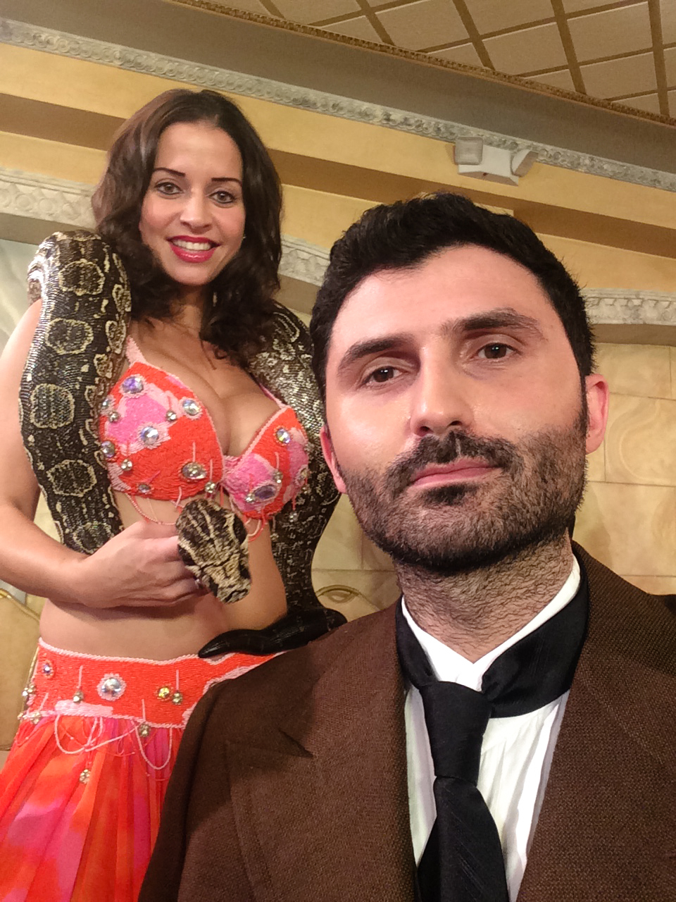 Nazo Bravo and Maria Musebrink on set for Armenia, My Love