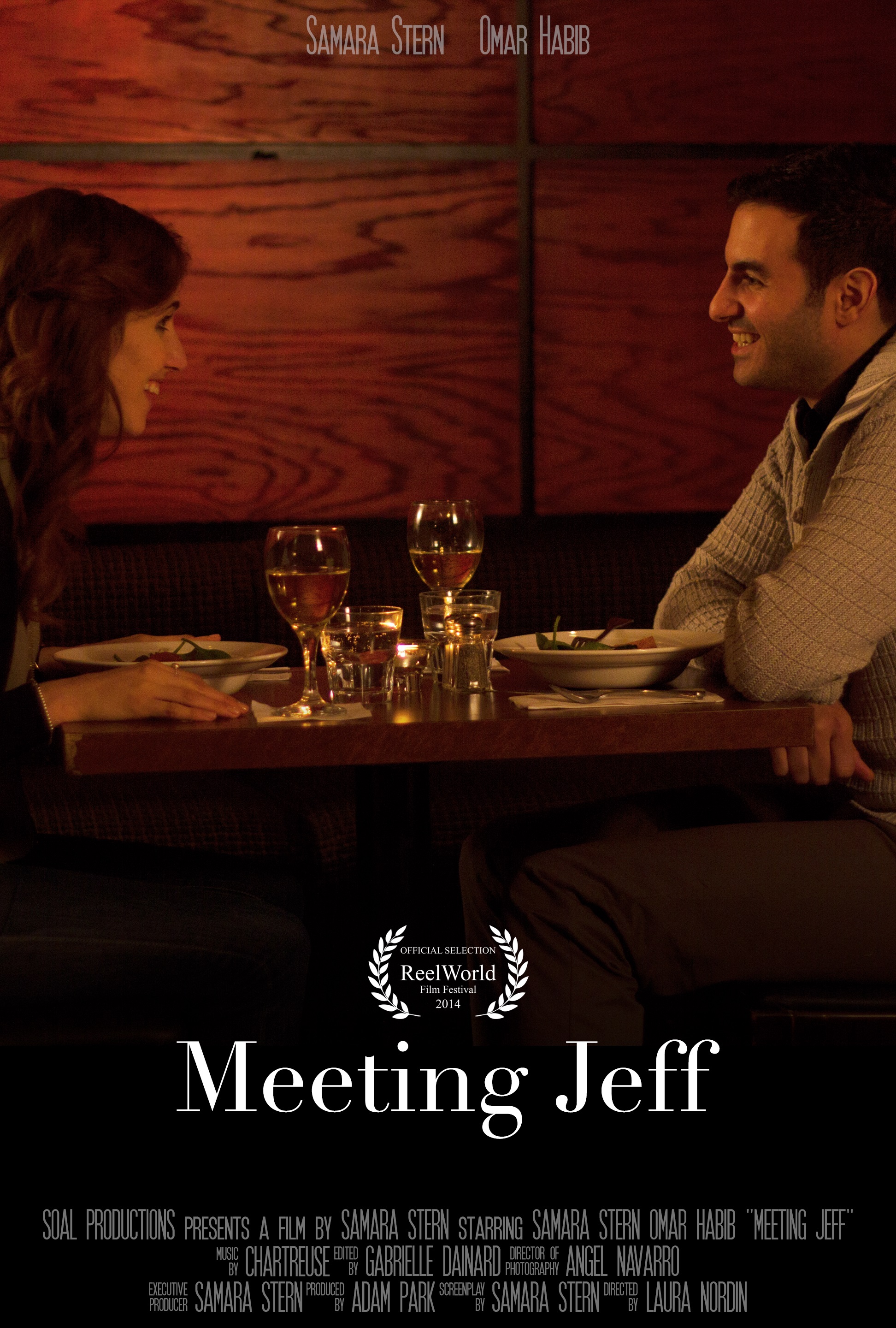Movie poster for MEETING JEFF, designed by Zachary Richman