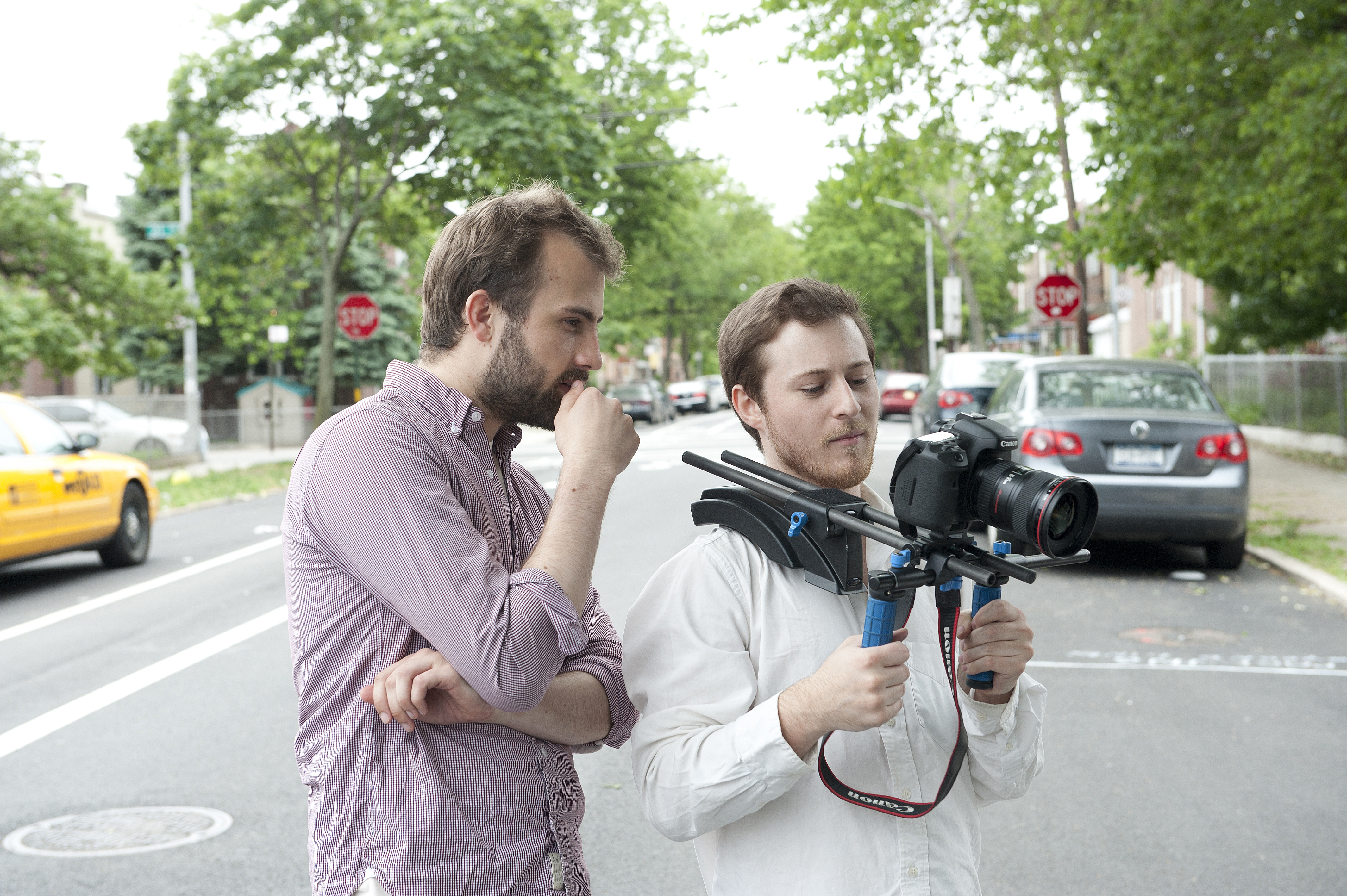 Colby Day on the set of Pipeline Photoplays' 