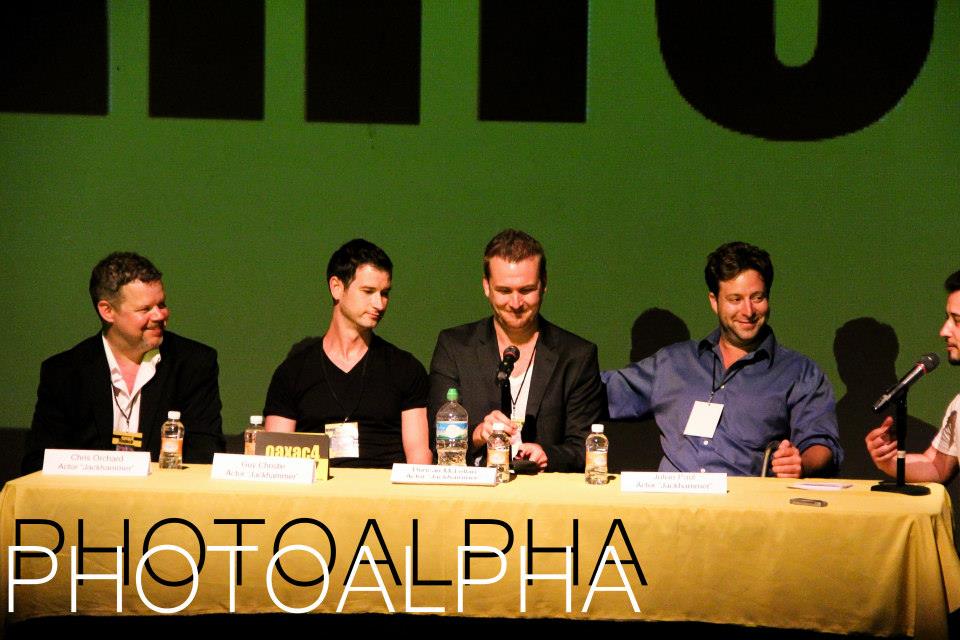 Chris Orchard, Guy Christie, Duncan MacLellan and Julian Paul on a Panel at the Oaxaca Film Festival 2013