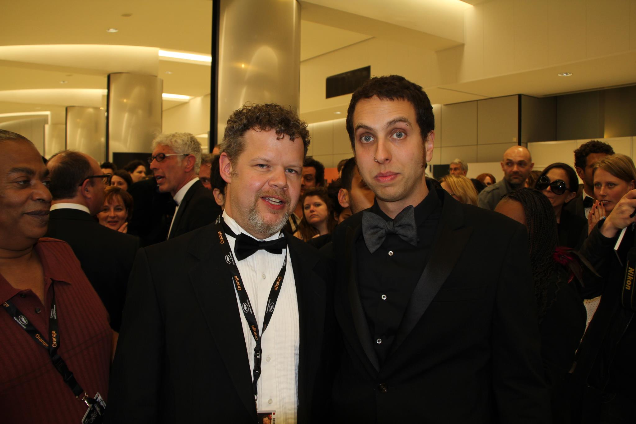 Chris Orchard and Brandon Cronenberg at the Cannes 2012 screening of 