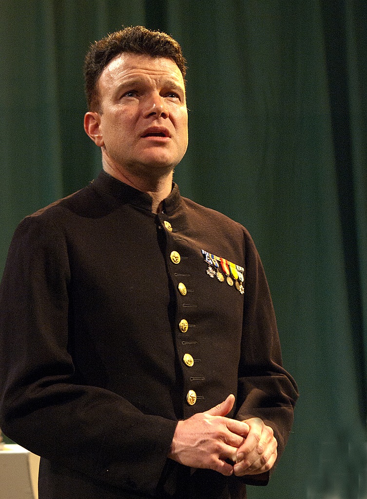 Frank Lawler as Bluntschli in Seattle Public Theater's production of Arms And The Man