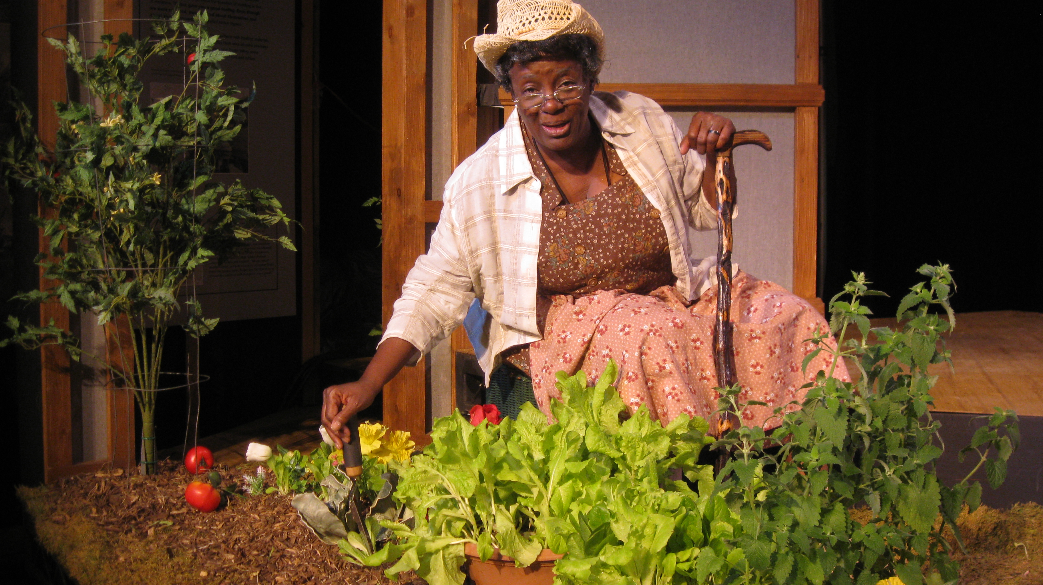 CeCelia Antoinette as Mama Janie in BRONZEVILLE, staged in Manzanar, CA. (A Robey Theatre roduction)