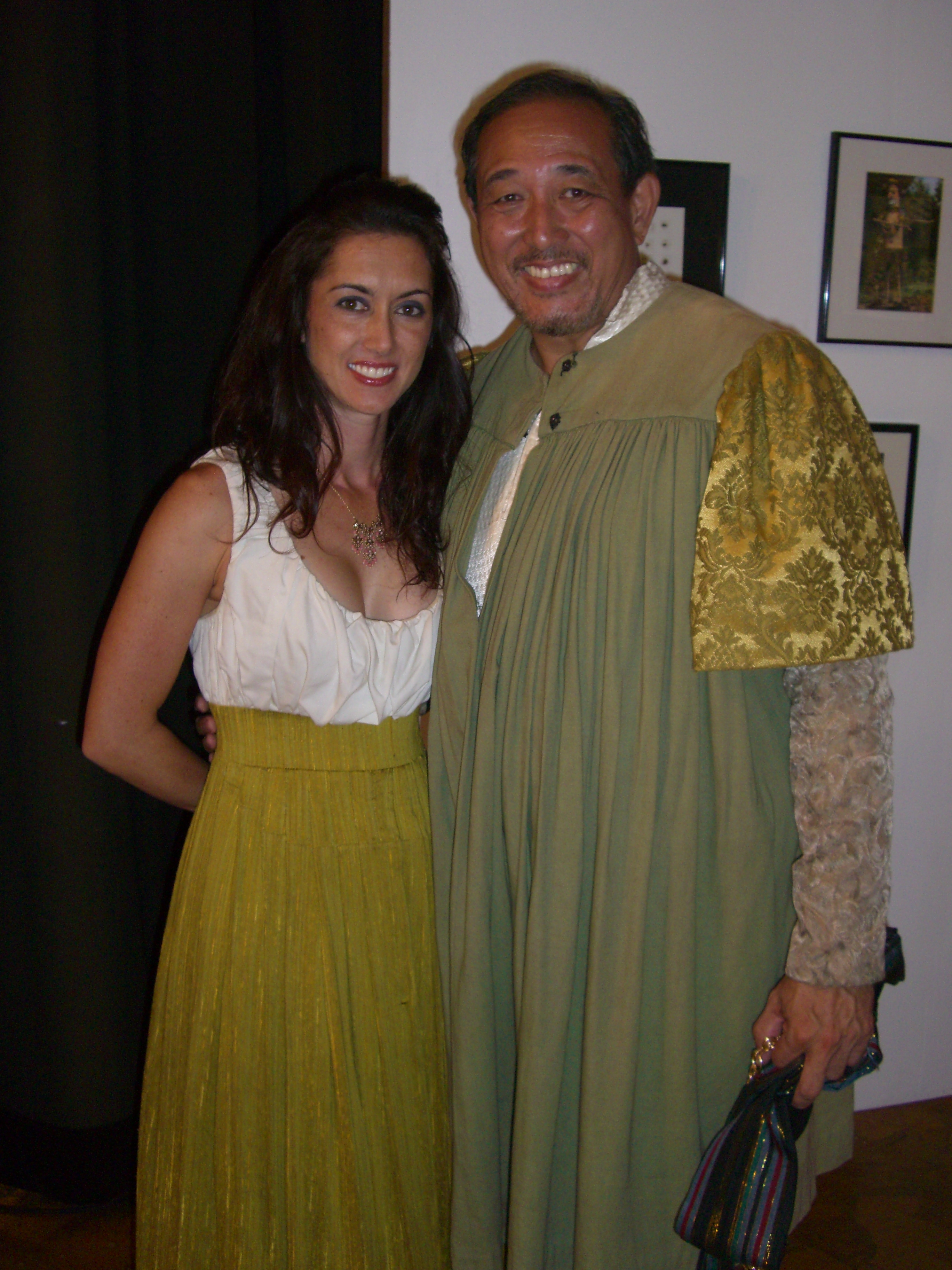 Maile Steele as 'Bianca' in Othello of The Hawaii Shakespeare Festival, and actor Dennis Chun
