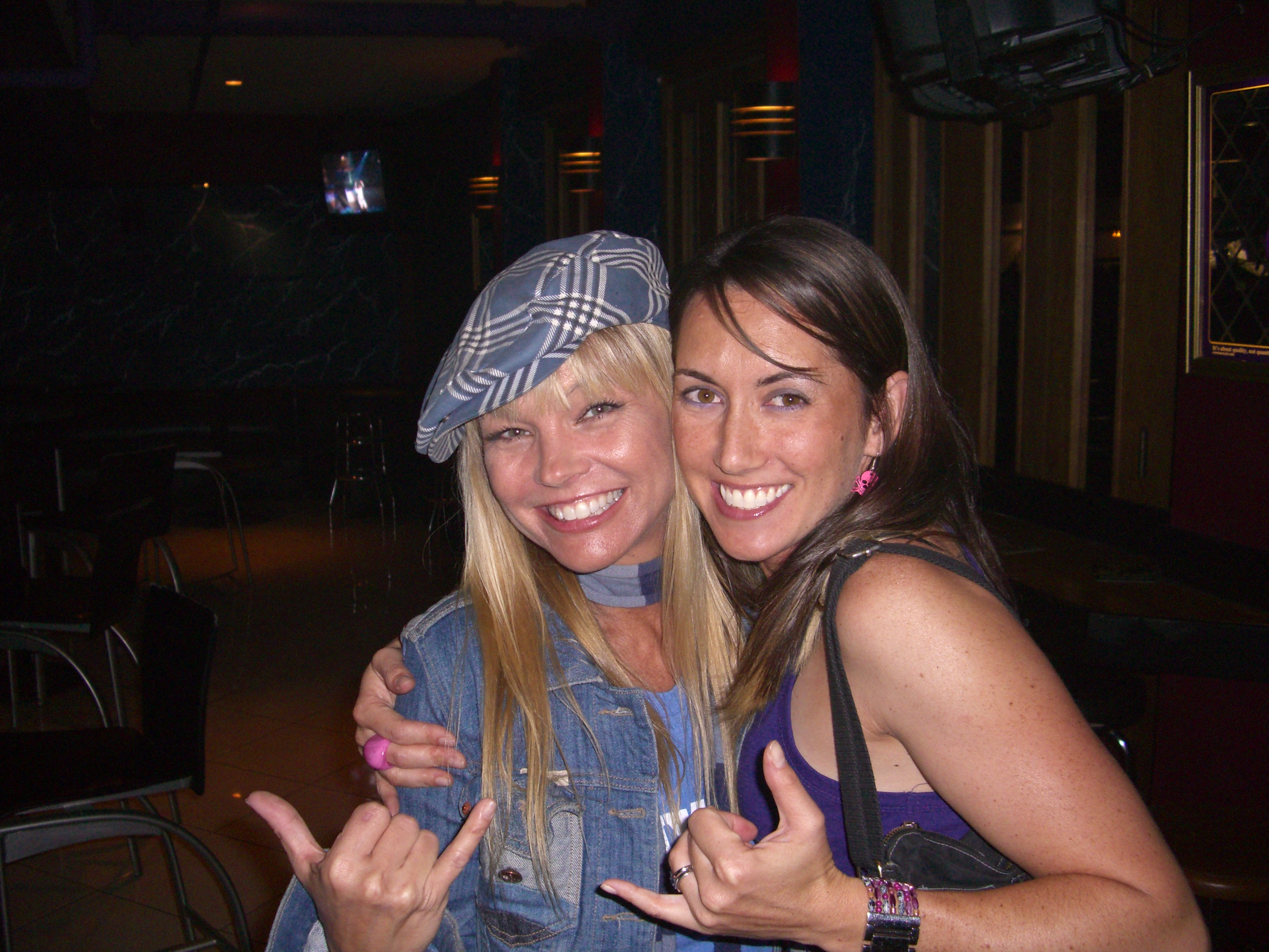 Maile Steele with comedian and actress Julie Michelle McCullough, Honolulu Hawaii