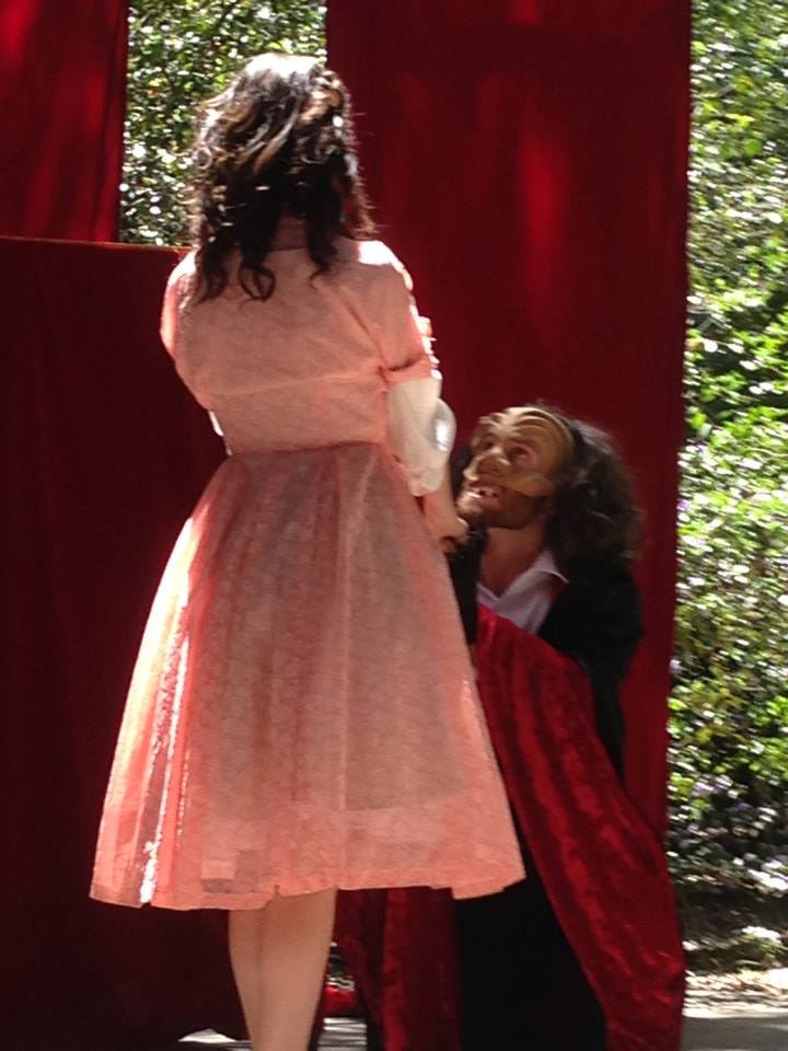 Stage performance of Beauty and the Beast, by the California Shakespeare Ensemble